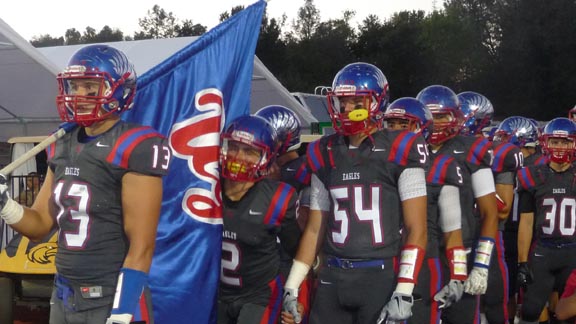 Clayton Valley of Concord players didn't have much trouble getting pumped up for their first game last Saturday against a team from Nevada. Photo:  Mark Tennis.
