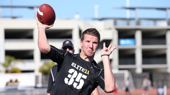 Many in the Inland Empire rank QB Tyler Hilinski's team at Upland No. 1 in that region. Hilinski has committed to Washington State. Photo: Tom Hauck/Student Sports.