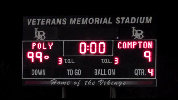 Scoreboard shot from Friday game tweeted out by Chris Swanson @ChrisPSwanson. 