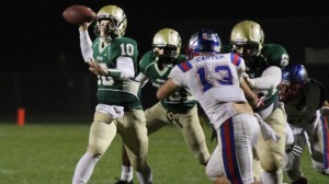 Mitch Daniels throws pass for Concord in earlier game against Clayton Valley. Photo: Willie Eashman.