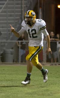 On three different occasions this season, Rancho Alamitos' Nick Brown has passed for six TDs. Photo: rahssports.com.