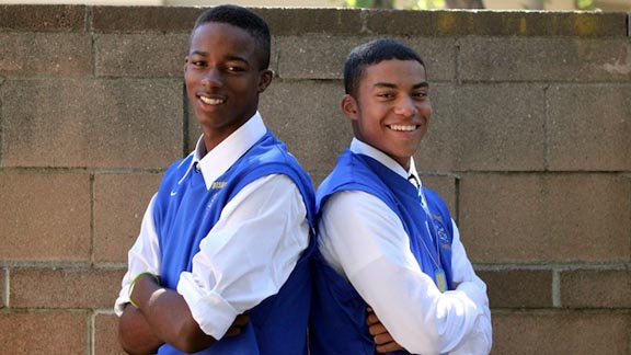 Bishop Amat's Tyler Vaughns and Trevon Sidney. Photo: Megan Garcia/TheLance.org.