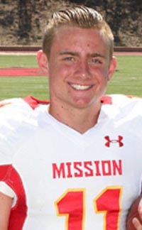 Brock Johnson will be a senior quarterback leader this season for Mission Viejo. Photo: MissionFootball.com.
