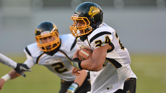 One of the top running backs in Northern California is Enterprise of Redding senior Izzy Matthews, shown here in the 2013 CIF D2 bowl game. Photo: Scott Kurtz.