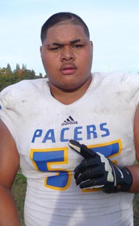 Soape Tupou played left guard last season on Grant's offensive line. He'll be one of the top linemen in Northern California. Photo: Mark Tennis.