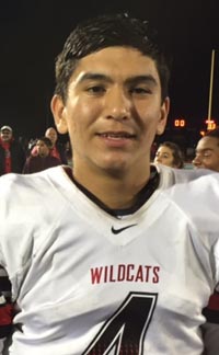 Armando Herrera was the starting QB -- as a sophomore -- for Redlands East Valley's first-ever CIFSS championship. Photo: Mark Tennis.