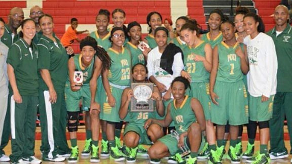 Super deep Long Beach Poly girls topped previous No. 1 Chaminade of West Hills to win the Redondo tourney title. Photo: Via Twitter.com.