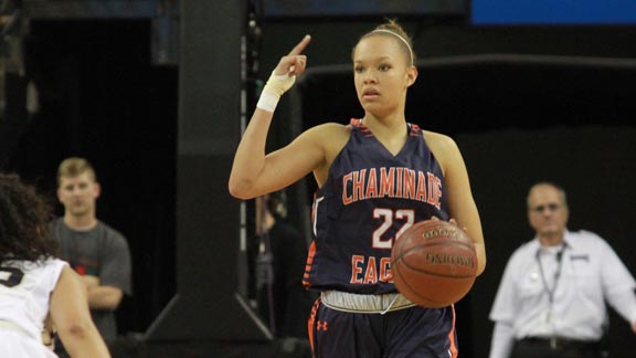 Valerie Higgins from Chaminade of West Hills runs show in last year's CIF D2 state final. She and teammates have bigger plans for this season in the Open Division. Photo: Willie Eashman.