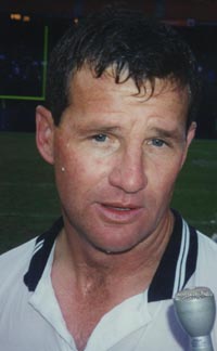 We snapped this photo of Oceanside head coach John Carroll after one of the first CIF San Diego Section title game victories. Photo: Cal-Hi Sports archives.