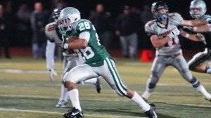 Antoine Custer slashes for yardage in NCS Division I title game against Pittsburg. Photo: Phillip Walton/SportStars.