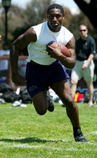 Lynch was MVP among running backs when he went to the NFTC at Stanford in the spring of his junior year. Photo: Student Sports.