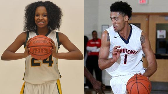 Two of this week's top stat stars are regulars -- Cajon's Kayla Washington and Maranatha's Tyler Dorsey. Photos: Marissa Holbert/passthaball.com & Ronnie Flores.