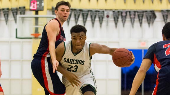 El Cerrito's Carlos Johnson drives the lane during team's big win over Campolindo last Saturday that involved two State Top 20 teams. Photo: Everett Bass Photography.