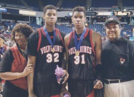 When Jaron and Jason Collins played at Harvard-Westlake of North Hollywood, their parents were always close by. Photo: Willie Eashman.