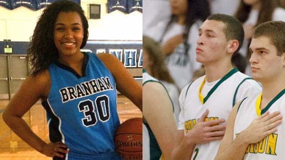 Two of this week's honor roll chart toppers are Regina Sankey of San Jose Branham and Brae Ivey of Huntington Beach Edison. Photos: Prep2Prep.com & Craig Takata/OCSidelines.com. 