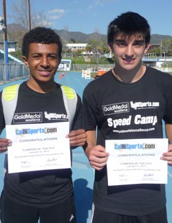 Two of the top campers on Saturday at Palisades were Tyler Webb (left) of St. Monica (Santa Monica) and Tim Jimenez of Carpinteria. Photo: Mark Tennis.