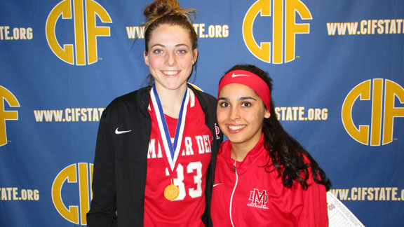 Katie Lou's accomplishments the last three seasons also were aided greatly from teammate and point guard Andee Velasco. Photo: Ronnie Flores.