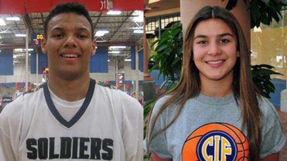 Two of this week's best in the state are Ben Kone of San Jose Mitty and Amber Melgoza of Santa Barbara. Photos: Ronnie Flores & sbhsathletics.org.