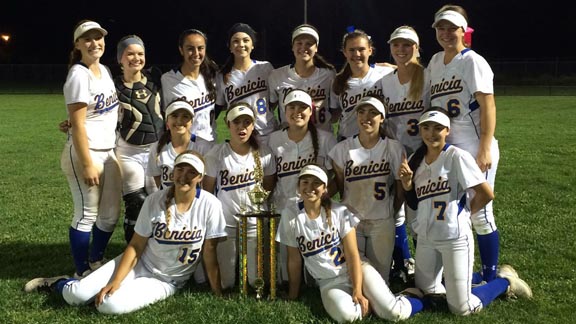 Benicia's unbeaten team so far may have even bigger goals than the CIF Sac-Joaquin Section Division II title. Photo: beniciafastpitch.com.
