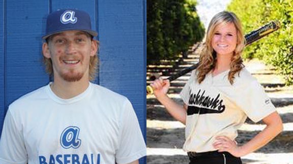 Bryce Fehmel is one of the top players for new No. 6 Agoura baseball teams, which won the National Classic tourney in Orange County. Jordyn Smith hit big HR for new No. 13 Citrus Valley in win over Corona Santiago. Photos: agourabaseball.net & CaptainU.com.