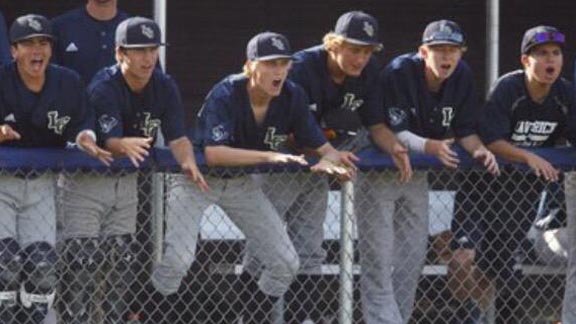 La Costa Canyon's dugout has been enjoying just about every game the team has played this season. The Mavericks started this week No. 2 in the state. Photo: Twitter.com.