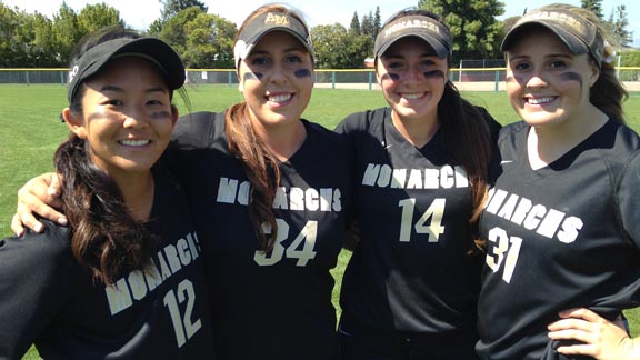 Maddie Kim, Desiree Severance, Stephanie Kristo and Danielle Bowers have all had shining moments this season for Archbishop Mitty of San Jose. Photo: Harold Abend.