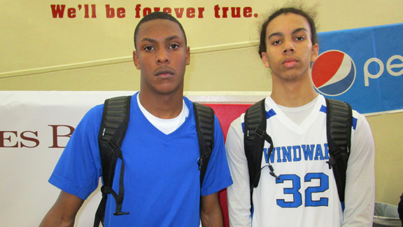 Payton Moore (left) and Jules Bernard (No. 7) are part of a talented 2018 class at L.A. Windward, which also includes Corey Silverman-Lloyd, Cyrus Johnson and Shareef O'Neal, the latter the highest ranked newcomer at No. 11.   