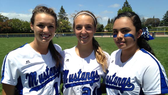 Trio of Caitlyn Weisner, Holly Azevedo and Alex Luna have helped Pioneer of San Jose to No. 2 state overall ranking, but the girls also are in the same state division as overall state No. 1 Mission Viejo. Photo: Harold Abend.