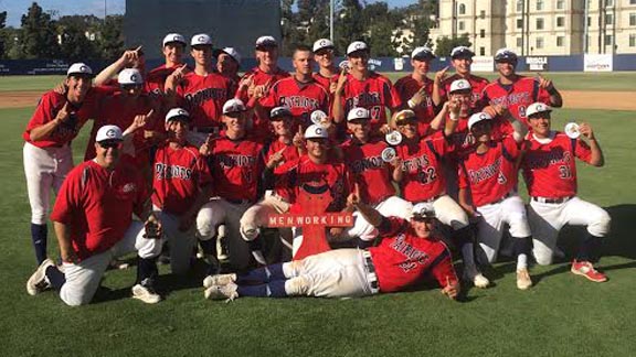 Christian of El Cajon players pose after they won San Diego Section D3 title. Photo: EastCountySports.com.