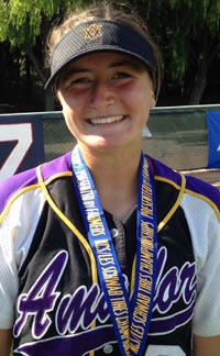 Amador Valley freshman Danielle Williams became more dominant in the circle as the season went along. Photo: Harold Abend.