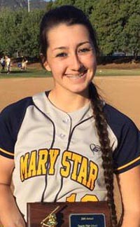 Marina Vitalich from Mary Star of San Pedro was a frequent state stat star the last two seasons. Photo: Courtesy family.