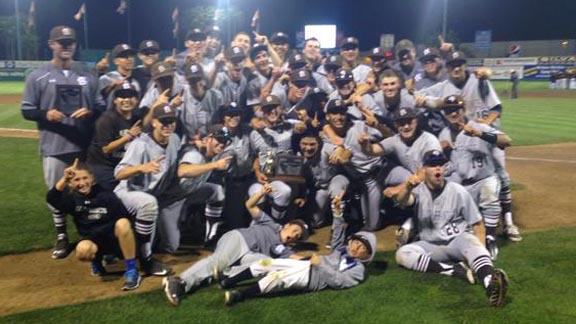 St. Francis of Mountain View players celebrate after winning second Central Coast Section title in three years. Photo: @sfhsathletics.