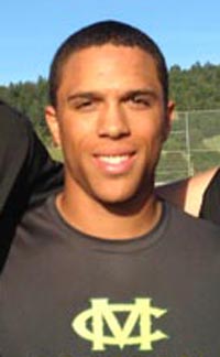 Speedy Calvin Andrews of Santa Rosa Maria Carrillo, who also can pitch, already has been chosen as the Santa Rosa Press-Democrat's Large Schools Player of the Year. Photo: Harold Abend.