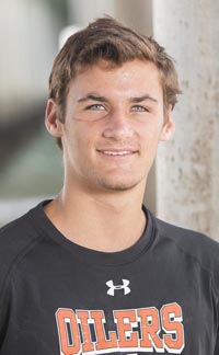 Huntington Beach boys volleyball player T.J. DeFalco was the 2014-15 State Athlete of the Year. If you think Huntington Beach's girls are good, the boys have had some of the most dominant teams in any sport we've covered in California the last two years. Photo: HBOilersVolleyball.com