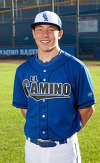 Eric Yang of L.A. City Section champ El Camino Real was not the only junior to get onto the all-state underclass first team. Pitcher Jeremy Polon also has been given the same honor. The two also shared MVP honors for the L.A. City Section. Photo: ecrbaseball.net.