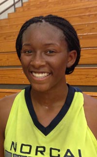Incoming freshman Makayla Edwards of Richmond Salesian also stood out at recent Queens Court event in Livermore. Photo: Harold Abend.