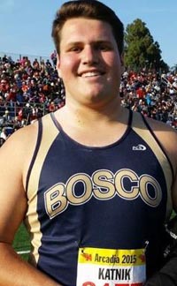Matt Katnik was a CIF state champ in track for St. John Bosco and was an all-state player at the school in football. Photo: Twitter.com.