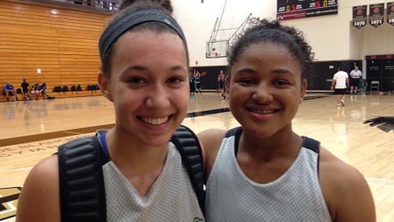 St. Mary's of Stockton point guards Naje Murray and Sierra Smith are both among top 20 nationwide for their position in their class. Photo: Harold Abend.