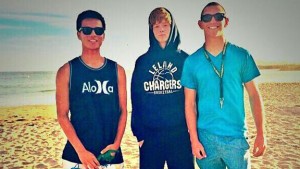 Nick Murtha (center) is shown with two of his friends in photo taken from Twitter page.