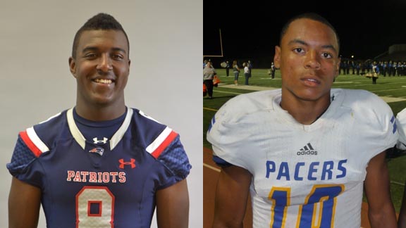 LB Krys Barnes from Liberty of Bakersfield (left) should be one of the best from the CIF Central Section while RB Deshawn Collins of Sacramento Grant is hoping for huge year in the CIF Sac-Joaquin Section. Photos: liberty.kernhigh.org & Mark Tennis.