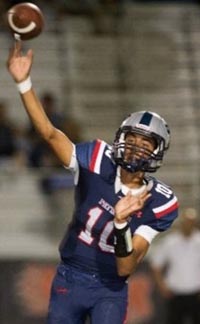 QB Jordan Love helped Liberty of Bakersfield to surprisingly one-sided win in CIF Central Section D1 semifinals over Bullard of Fresno. Photo: Twitter.com.