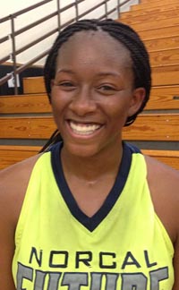 Incoming freshman Makayla Edwards is another from Salesian of Richmond who has had an outstanding summer. Photo: Harold Abend.