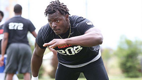 Olowale Betiku had a whale of a season in 2014 for Serra of Gardena and then impressed even more in the spring and summer. Photo: Tom Hauck/StudentSports.com.