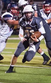 QB Cal Bard and unbeaten Napa Indians will host 9-2 St. Mary's of Stockton next week in Sac-Joaquin Section D1 quarterfinals. Winner probably would get Folsom next. Photo: Rick Manahan/NapaValleySports.com.