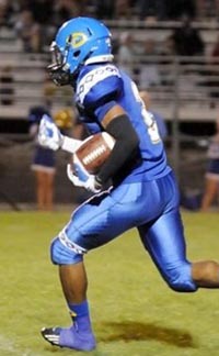 Junior RB Sultaan Sullivan has been a breakout performer so far this season for D2 state-ranked Serrano of Phelan. Photo: Twitter.com.