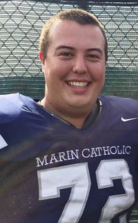 One of the top linemen in the NCS is Marin Catholic's Clayton Demski. Photo: Bill Schneider/VarsityPix.com.