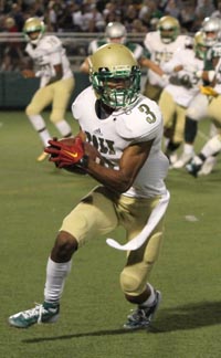 Poly's super-quick receiver Jackie Jones is another in a great group of wideouts in the state this year. Photo: Willie Eashman.