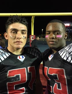 QB Luis Ramos and RB Ray Jackson III can be very effective on rushing plays for No. 3 Clayton Valley. Photo: Harold Abend.