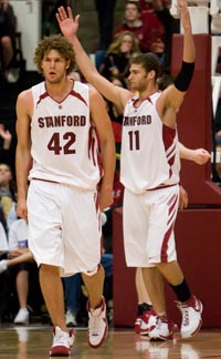 Robin Lopez (42) and twin brother Brook (11) both starred at Stanford are in the midst of long NBA careers. Photo: Wikipedia.com.