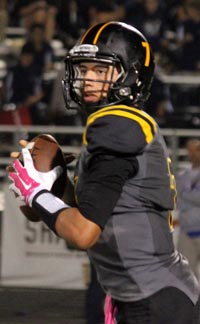 Sophomore QB Cam Rising of Newbury Park didn't throw an interception in 10 straight games and ended with 40 TD passes. Photo: pantherprowler.org.